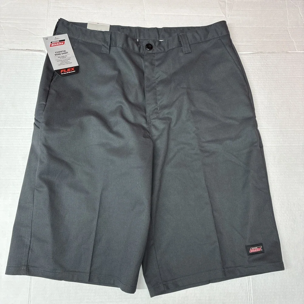 Dickies Essential Work Shorts Men's Size 36 Gray Flex Relaxed Fit 13
